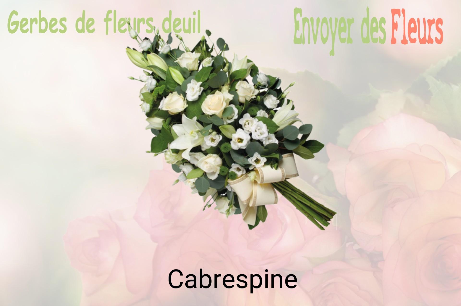 Gerbe de fleurs de deuil livrée à Cabrespine